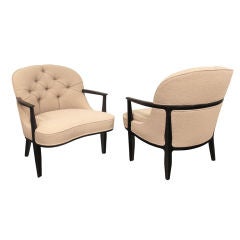 Pair of Lounge Chairs with Wrap-Around Frames by Edward Wormley