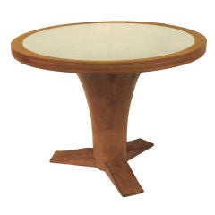 Regency Style Side Table in Mahogany with Leather Top