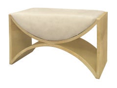 Sculptural Bench in Lacquered Goatskin by Karl Springer
