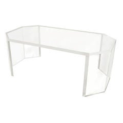Coffee Table in Thick Lucite by Karl Springer