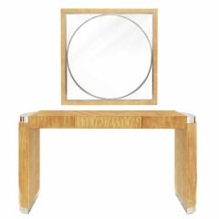 Console Table and Wall Hanging Mirror by Jay Spectre