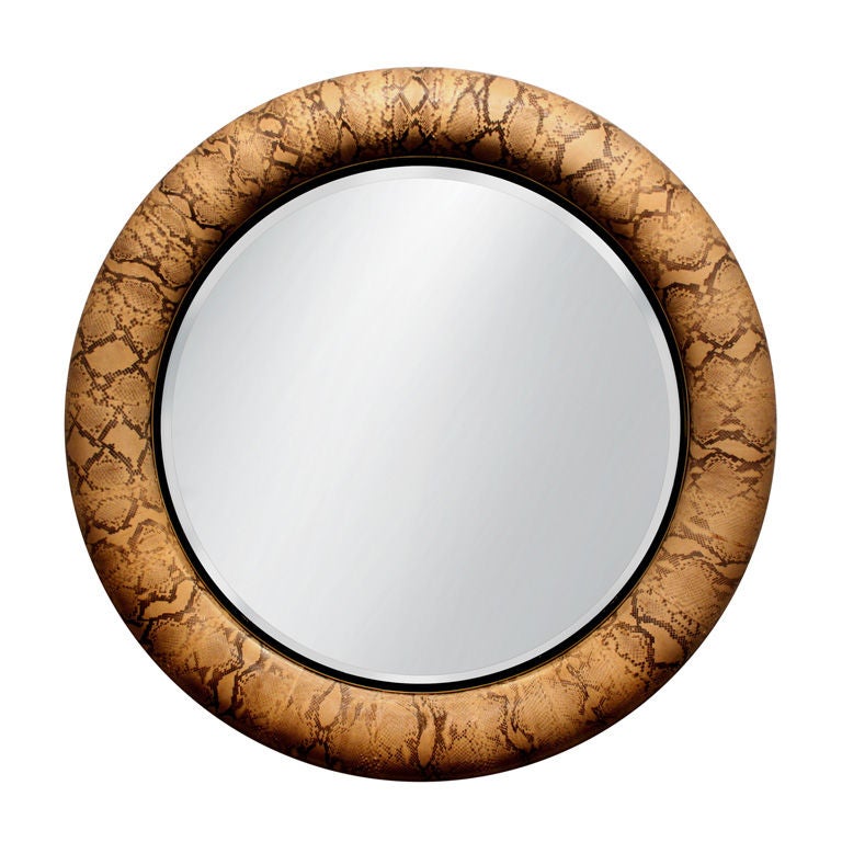 Chic Round Python Mirror by Pierre Cardin