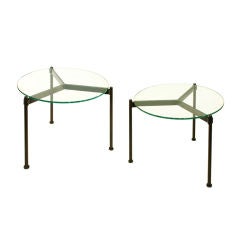 Pair of "Tri-Leg Claw Tables" in Bronze by Ward Bennet