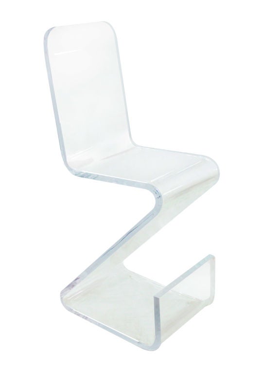 Set of Four High Back Lucite Bar Stools