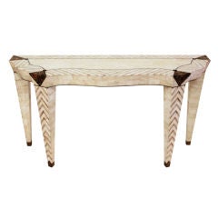 Regency Style Console Table in Light and Dark Marble