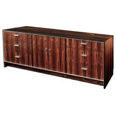 Chest of Drawers in Brazilian Rosewood with Steel Trim