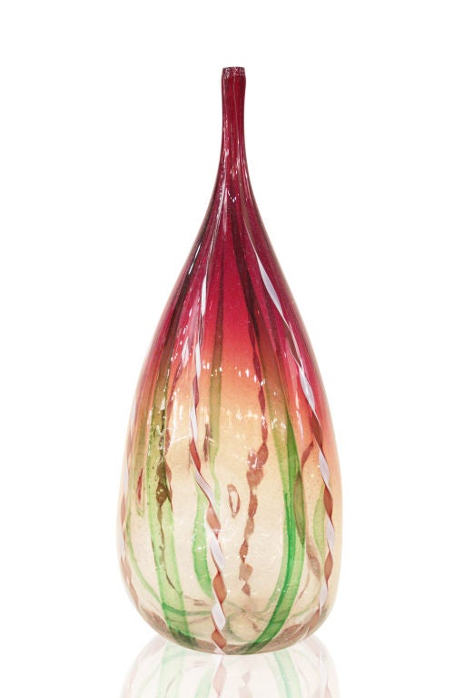 Hand-blown glass vase from 