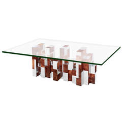 Large Sculptural "Cityscape Series" Dining Table by Paul Evans