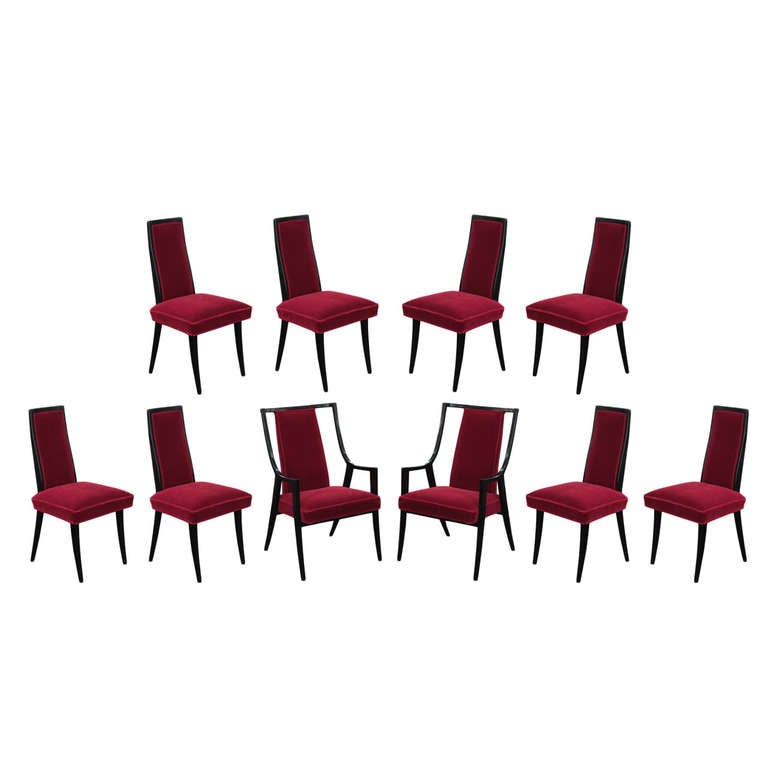 Set of 10 "Classic" Dining Chairs by Harvey Probber