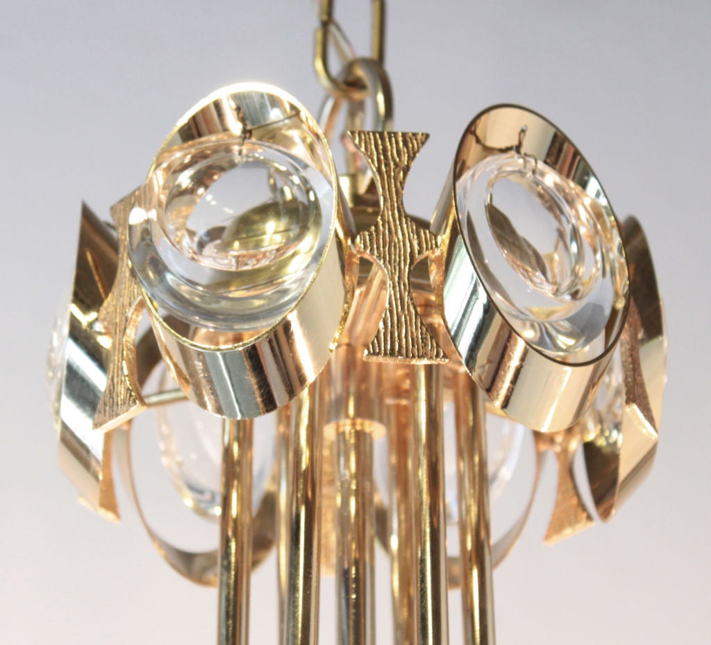 brass crystal chandelier