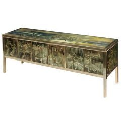 Bronze Lacquered Brass Commode by Mastercraft