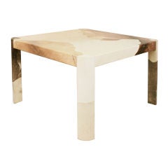 "Radius Leg Table" in Goatskin by Karl Springer