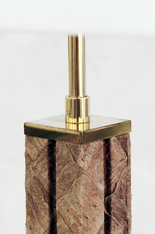 Floor Lamp Wrapped in Woven Papyrus by Karl Springer