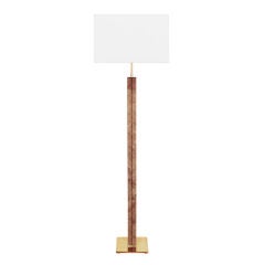 Floor Lamp Wrapped in Woven Papyrus by Karl Springer