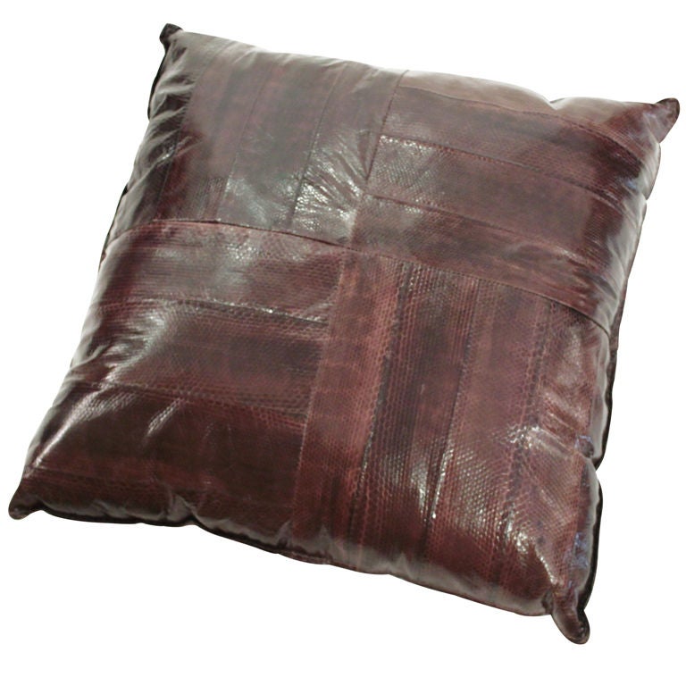 Large Custom Karung Snake Skin Pillow