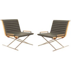 Pair of Sled Chairs by Ward Bennett