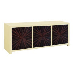 "Night Star Commode" in Lacquered Goatskin with Macassar Ebony
