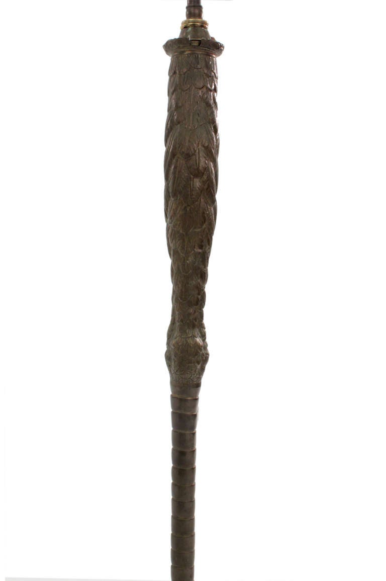 American Bronze Ostrich Foot Table Lamp