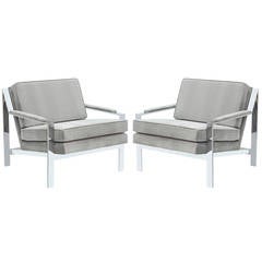 Pair of Sculptural Lounge Chairs by Cy Mann