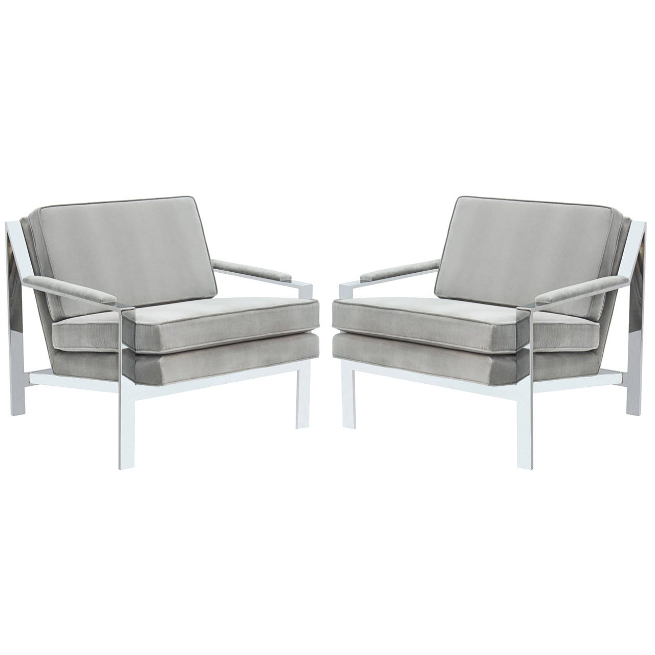 Pair of Sculptural Lounge Chairs by Cy Mann