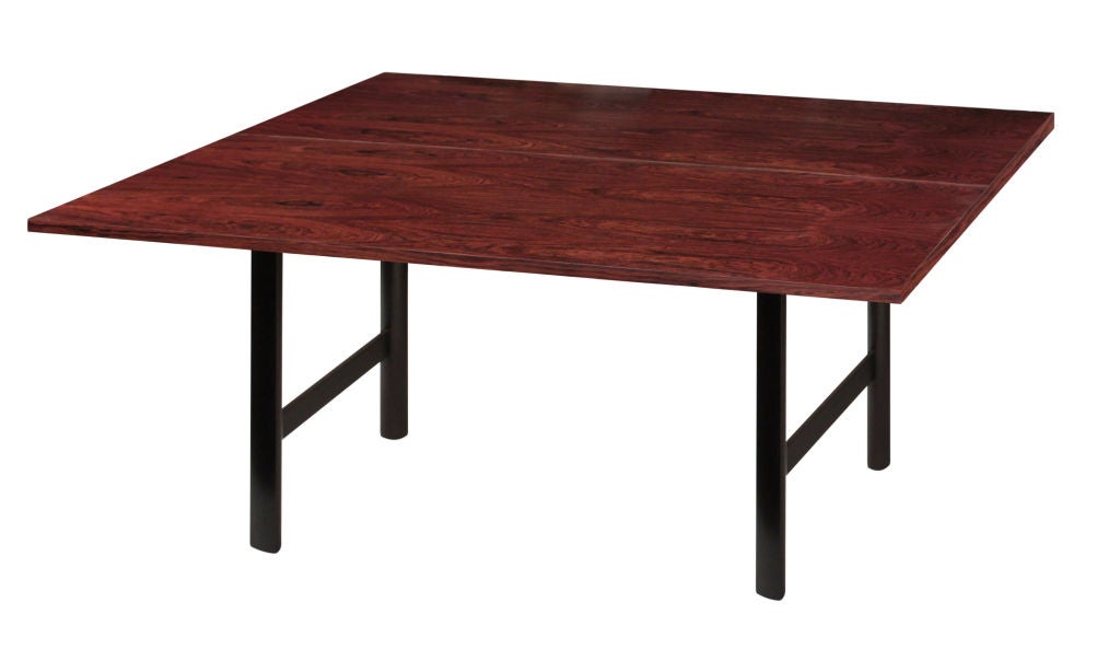 Flip Top Console Table in Brazilian Rosewood by Harvey Probber