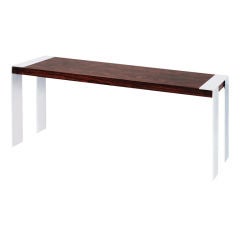 Console Table in Rosewood and Chrome by Milo Baughman