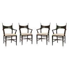 Set of 4 Sculptural Chairs by Edward Wormley