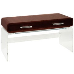 Console Table in Rosewood and Lucite by Milo Baughman
