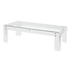 Coffee Table in Lucite with Lug Design