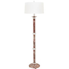 Marble Floor Lamp with Lucite Elements