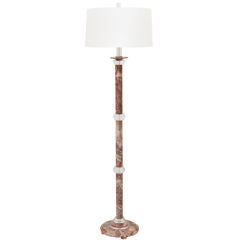 Marble Floor Lamp with Lucite Elements