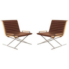 Pair of Sled Chairs by Ward Bennett