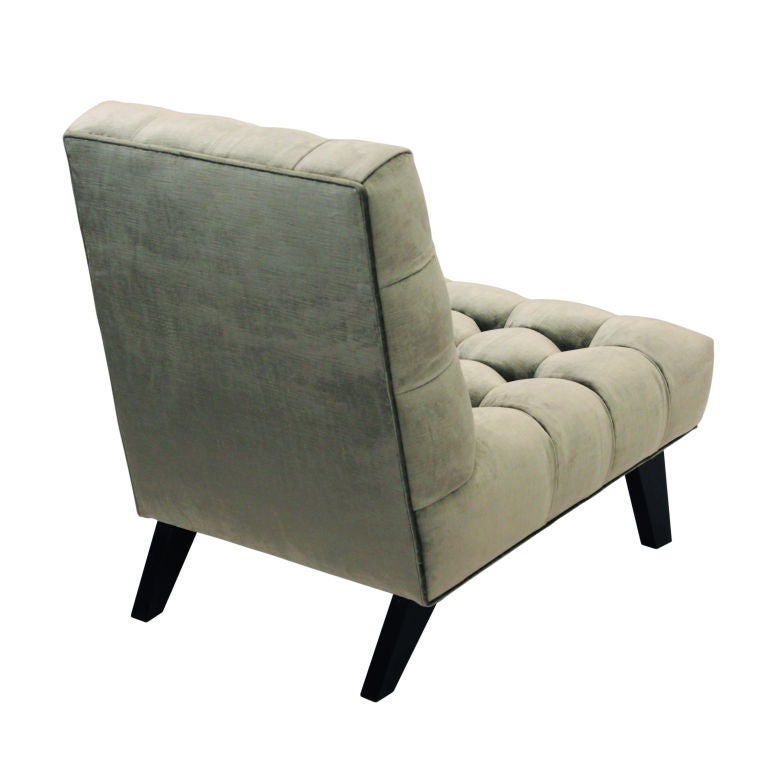 American Button Tufted Fireside Chair by Billy Haines