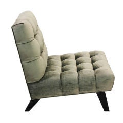 Button Tufted Fireside Chair by Billy Haines