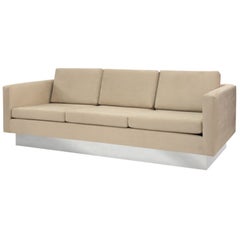 Sofa with Chrome Base by Milo Baughman