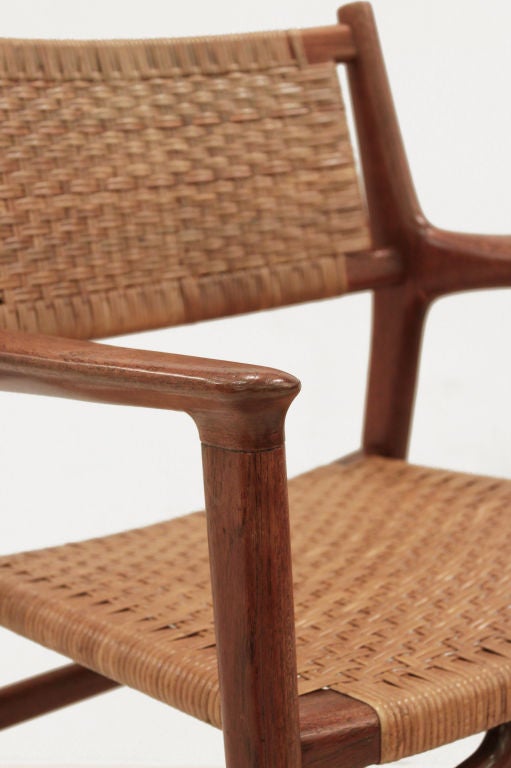 Danish Set of 6 Teak Dining Chairs with Caning designed by Hans Wegner
