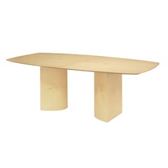 Knife Edge Dining Table in Lacquered Goatskin by Aldo Tura