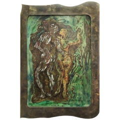 Large "Adam and Eve" Wall Sculpture by Philip and Kelvin LaVerne