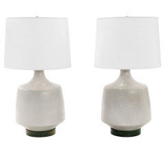 Pair of Large Ceramic Table Lamps by David Cressey