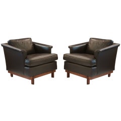 Pair of Club Chairs by Frank Lloyd Wright