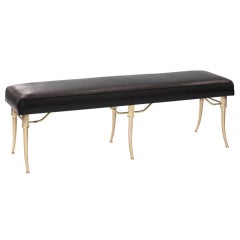 Elegant Bench with Brass Base by Monteverdi Young