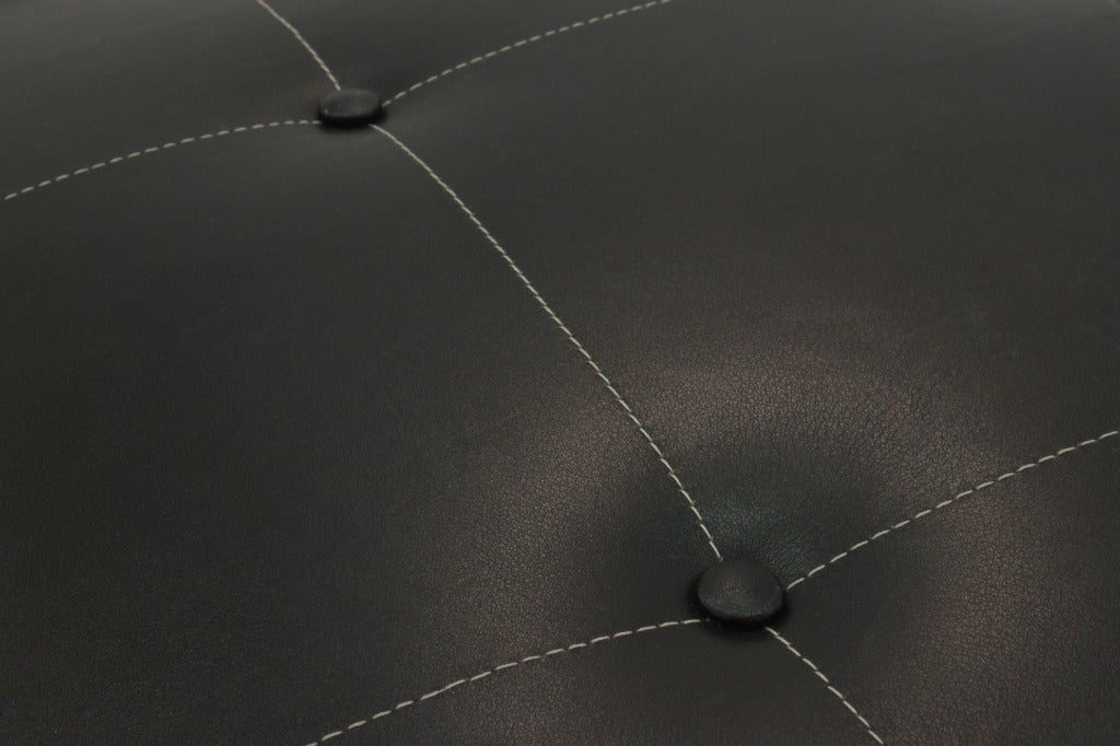 Pair of Leather Benches by Jacques Adnet
