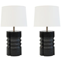 Pair of Sculptural Lacquered Table Lamps