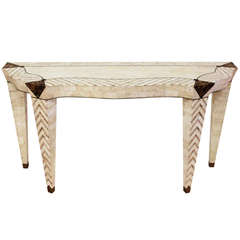 Exquisite Console Table in Tesselated Marble by Merle Edelman for Casa Bique 5