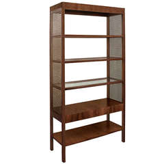 Etagere / Bookcase in Rosewood with Caned Sides