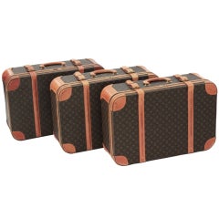 Retro Set of 3 Louis Vuitton Suitcases