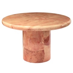Dining/Hall Pedestal Table in Lacquered Goatskin