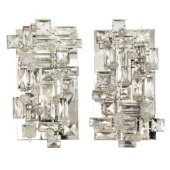 Exceptional Crystal Sconces by J. & L. Lobmeyr for The Met