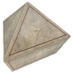 Beautifully Crafted Pyramidal Box Covered in Shagreen