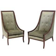 Pair of Elegant Lounge Chairs by John Widdicomb